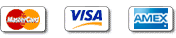 We Accept Amex, MasterCard, and VISA